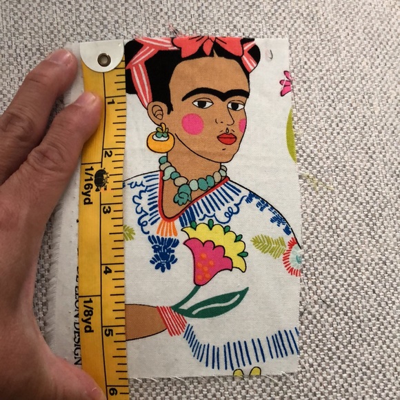Frida Kahlo inspired fabric scraps. Sizes vary. - Picture 13 of 16